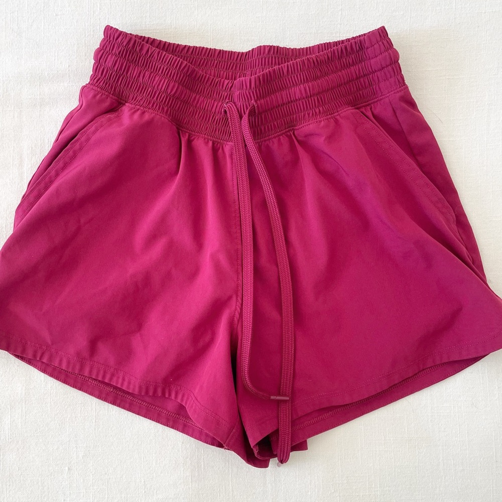 Abercrombie & Fitch Magenta Athletic Shorts